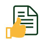 document and thumbs up icon