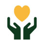 hands holding up a heart icon
